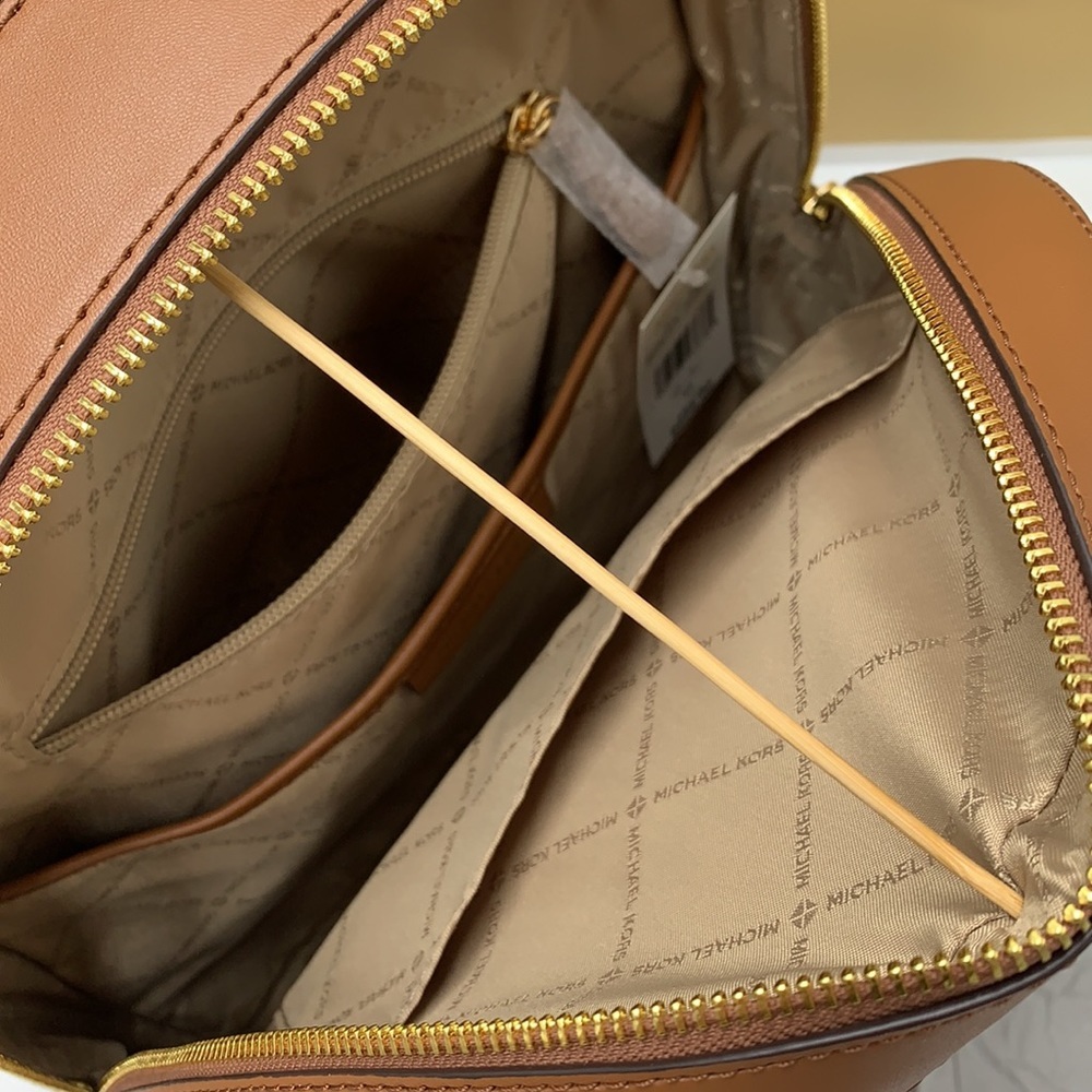 MICHAEL KORS JET SET GIRLS JAYCEE LARGE ZIP POCKET BACKPACK BROWN MULTI COLOR - Picture 11 of 16